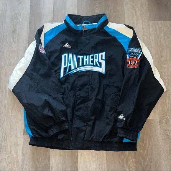 90s APEX NFL Carolina Panthers ナイロンジャケット Vintage Carolina Panthers Apex One Jacket Coat Mens Size Large